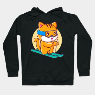 Cute Kawaii Cat Ski Hoodie